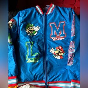 Nintendo Super Mario Red & Blue Logo Jacket